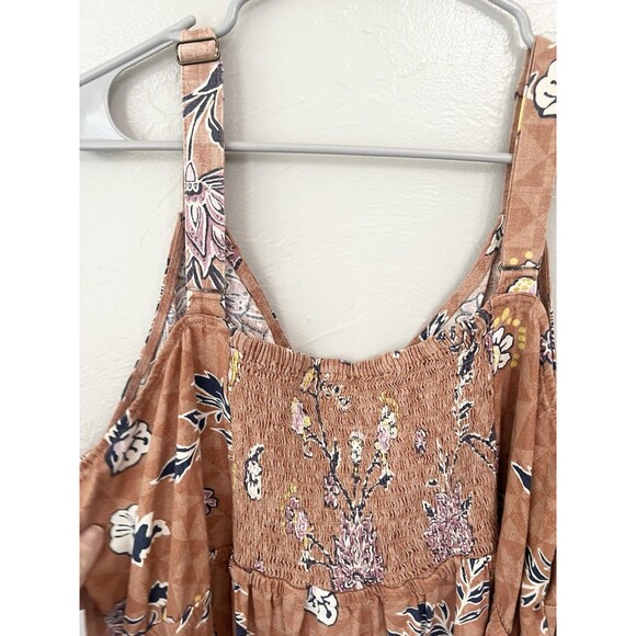 Sonoma Linen Floral Tiered Maxi Midi Dress 3X Flowy Gorgeous Pocket Cottage - Picture 3 of 10